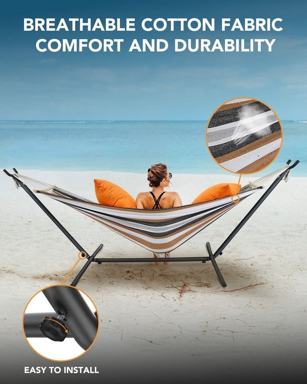 ハンモック Mastgoal Portable Foldable Double Hammock with Adjustable