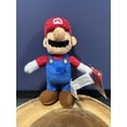 thumbnail image 2 of Plushy – Mustached Marios in Red Hat and Blue Overalls (Soft Stuffed Figure), 2 of 5