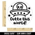 thumbnail image 2 of Outta Out of This World Alien Spaceship Rubber Stamp for Scrapbooking Crafting Stamping - Small 3/4 Inch, 2 of 7