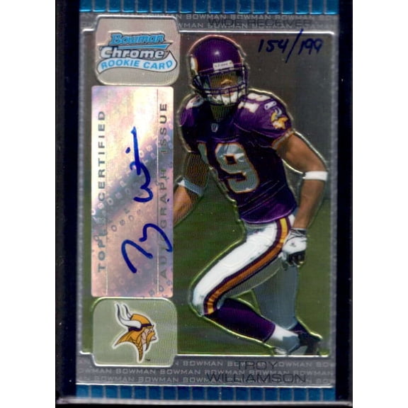 Troy Williamson AU/199 RC Card 2005 Bowman Chrome #227