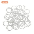 thumbnail image 3 of Uxcell Open Jump Rings 50Pack 20mm O-ring Connectors for Jewelry Making, Silver, 3 of 5