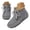 Grey, variant on Women's Moc Toe Ankle Boots Low Flat Lace up Soft Fleece Winter Booties for Cold Season Outdoor Daily Outfit