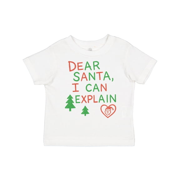 Inktastic Dear Santa I Can Explain Funny Christmas Boys or Girls Toddler T-Shirt
