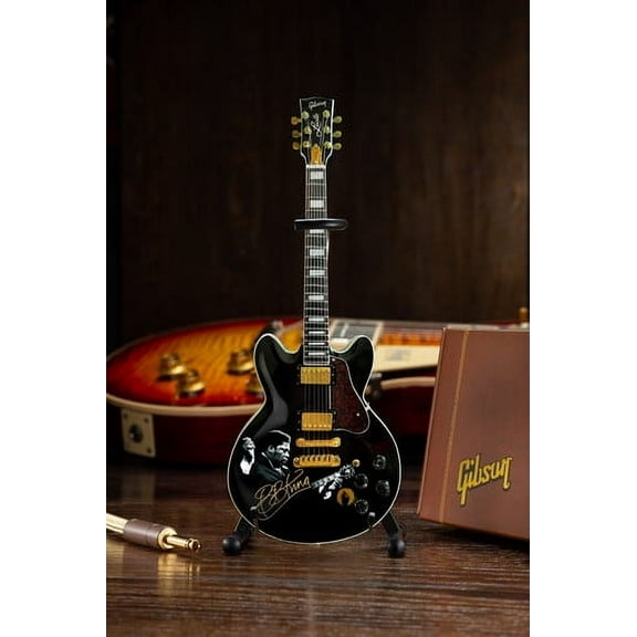 Axe Heaven BB King Gibson Ebony ES-355 Lucille Tribute Mini Guitar Replica Collectible GG-327