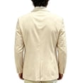 thumbnail image 7 of Jerdar Men's Linen Blazer Jacket Lapel Collar Two Button Single Breasted Solid Color Slim Fit Long Sleeve Spring Summer Casual Business Wedding Lightweight Breathable Sport Coat Top, 7 of 7