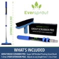 thumbnail image 7 of EVERSPROUT 1.5-to-3 Foot Grout Brush Scrubber Pro w/ Long Handle Pole, 7 of 7