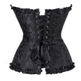 thumbnail image 3 of Corset Top Bustiers for Women Lace Up Ovebust Victorian Corset Plus Size Vintage Corsets Black S, 3 of 5
