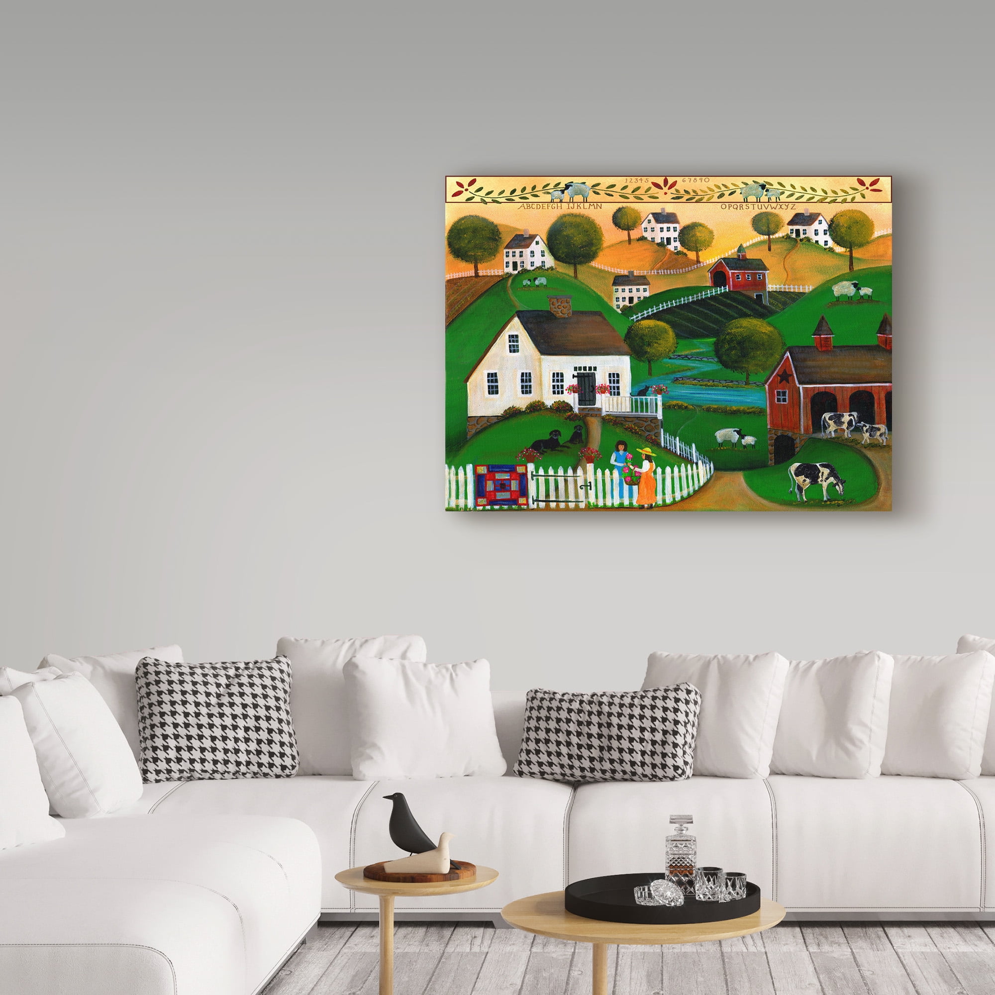 Trademark Fine Art 'May Your Home Be Blessed With Many Friends' Canvas Art by Cheryl Bartley