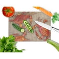 thumbnail image 2 of Carolines Treasures 8742LCB Cooked Crabs on Faux Burlap Glass Cutting Board Large, 12H x 16W, multicolor, 2 of 2