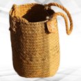 thumbnail image 4 of Cesta de flores de punto, práctica cesta de almacenamiento para flores, decoración de escritorio, tamaño S, amarillo, 4 of 6