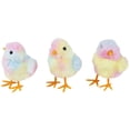 thumbnail image 3 of Northlight Plush Tie Dye Easter Chick Figurines - 4.25" - Set of 3, 3 of 6