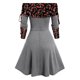thumbnail image 3 of Vestidos Para Mujer Vestidos de Otoño Con Hombros Descubiertos Estampado de Navidad de Moda Botón Causal Vestido de Vacaciones de Manga Larga Odeerbi  ODB182443, 3 of 4