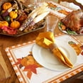 thumbnail image 6 of Fall Placemats Set of 6 Pumpkin Maple Leaves Place Mats Thanksgiving Placemat Orange Leaf Buffalo Plaid Table Mats for Dining Kitchen Table Holiday Dinner Party Home Fall Decorations 13x19 Inch, 6 of 8