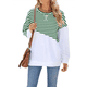 thumbnail image 3 of Sudadera Tipo Túnica A Rayas con Bloques de Color para Mujer, de Larga y Cuello Redondo, Holgada y Verde y XXL, 3 of 9