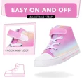 thumbnail image 2 of FUNCOO PLUS Toddler Kids Sneakers Girls High Top Canvas Shoes, Ombre, Size 3, 2 of 6