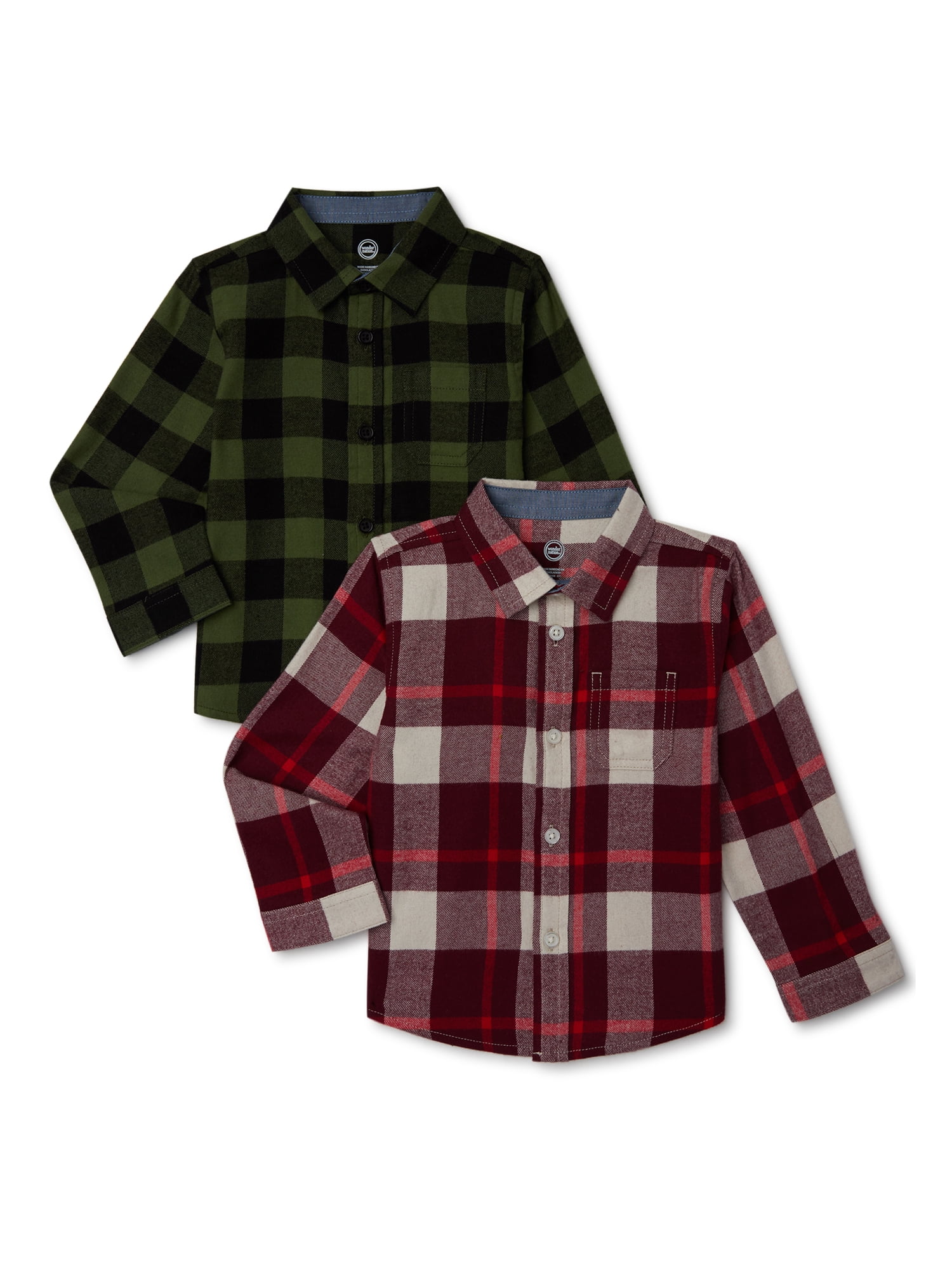 Alvivi Infant Baby Boys Girls Long Sleeve Plaid Check Flannel Shirts Cotton Button Down Shirt Tops T-Shirt 