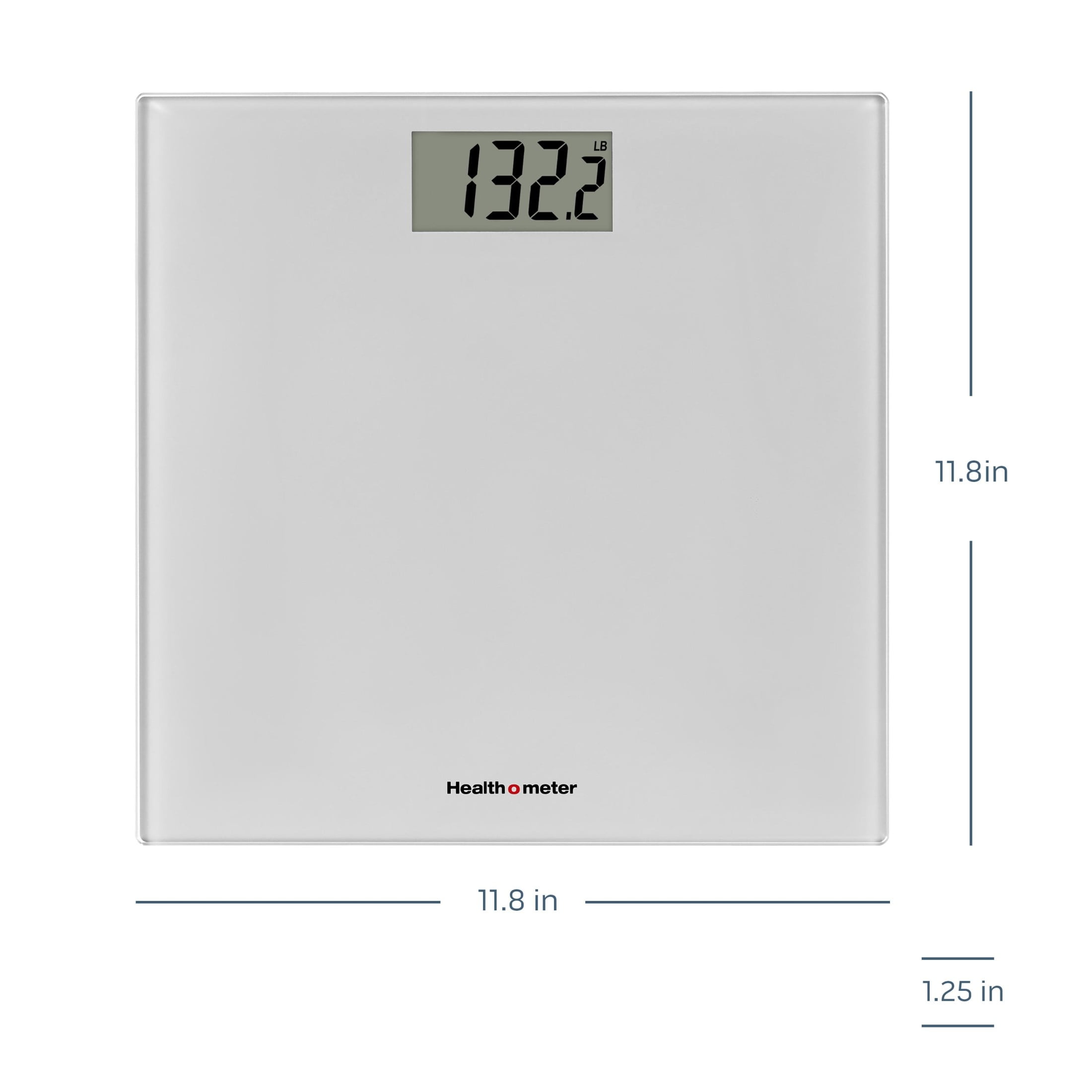 Health o meter Compact Glass Scale, 450 lb Capacity, Accurate Weight, LCD Display