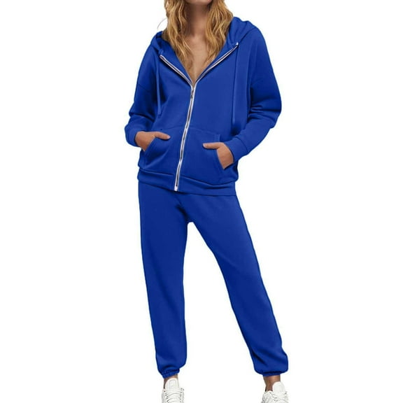 Sweatsuits Women 2 Piece Outfit Zip Up Jacket Oversized Hoodie Jogger Sweatpants Set Cozy Matching Sweat Sets [Gaexia]