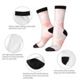 thumbnail image 3 of Yiaed Pink Marble Print Great elasticity Crew Socks Sports socks for Men and Women, 3 of 5