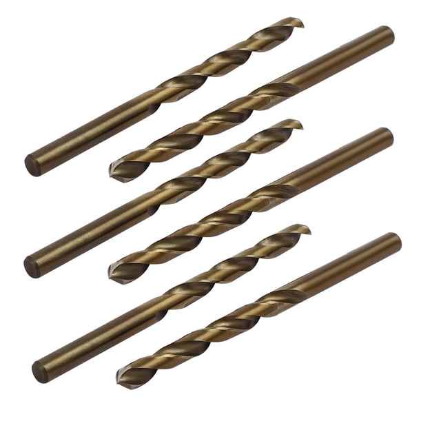 Broca de torsión métrica HSS Cobalto de 5.8 mm de diámetro de perforación, vástago recto, 6 piezas