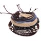 thumbnail image 1 of Pulseras para mujer, regalos para mujer, pulsera de cuero multicapa con cuentas de hojas de aleación, pulsera de cuerda, 1 of 3