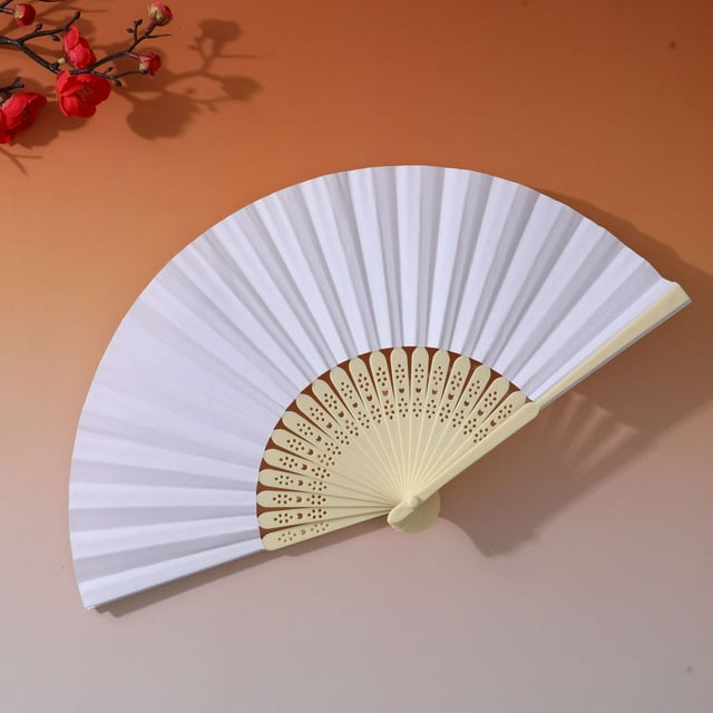 Abanico plegable de bambú, abanico plegable de mano, decoración, abanico de tela Retro Vintage chino para decoración DIY, fiesta de baile de boda