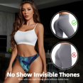 thumbnail image 4 of Thongs for Women - Blue Butterfly Forest Fantasy No Show Seamless Womens Thongs Underwear, Breathable G String Thongs for Women, Ladies Stretch Low Rise Thong Bikini Panties Briefs, 4 of 5