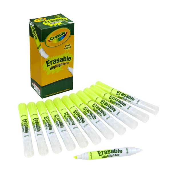 CRAYOLA ERASABLE HIGHLIGHTERS 12CT BULK Bundle of 10 Cartons