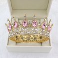 thumbnail image 3 of Nvzi Tiara de boda para novia, diadema de princesa, corona de novia, joyería para el cabello con diamantes de imitación de cristal,graduación, boda, fiesta de disfraces (K), 3 of 4