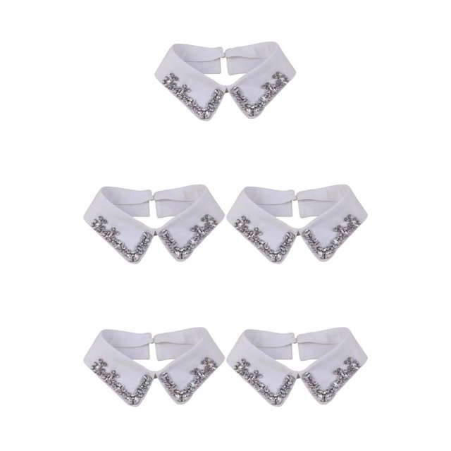 Cuello falso Qarigey Ligero Moda Mujer Corbata Lavable desmontable Negro Blanco