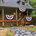 thumbnail image 3 of Fridja American Flag Patriotic Half Fan Banner Flag Memorial Day Party Decor, 3 of 7