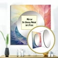 thumbnail image 3 of Designart "Spiraling Rainbow Serenade" abstract spirals Square Mirror Wall Decor Modern - Large Multicolor Square Bathroom Mirror - Square Printed Wall Mirror Art, 3 of 5