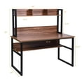 thumbnail image 4 of Giantex 47" Computer Desk, Home Office Laptop Workstation w/Open Storage Shelves, Hutch & Bookshelf, Study Writing Desk w/Space-saving Design, Easy Assembly, 4 of 6