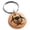 Rose, variant on Stainless Steel Zombie Skull Biohazard Engraved Small Medallion Circle Charm Keychain Keyring