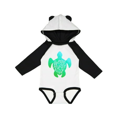 

Inktastic World Turtle Day with Sea Turtle in Green and Blue. Gift Baby Boy or Baby Girl Long Sleeve Bodysuit