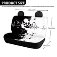thumbnail image 4 of CHAQLIN Car Rear Seat Covers for Auto Interior Car Interior, Black and White Abstract Design 2 Pcs Rear Bench Seat Covers Stretch Non-Slip, 4 of 4