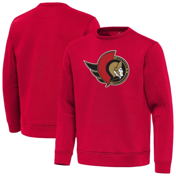 Men's Antigua Red Ottawa Senators Relevant Lightweight Pullover Sweatshirt