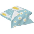 thumbnail image 2 of Flowers Polka Dot Blue Towels Highly Absorbent Cotton Towels Set of 2, Premium Spa & Hotel Quality Quick Dry Towel Set 54 x 27 Inches Bathroom Towels, 2 of 7