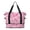 Breast Cancer Ribbon Lightpink Pattern, variant on Breast Cancer Ribbon Heart Stripe Expandable Travel Tote Bag, Luggage Sleeve Travel Bag with Dry Wet Pockets, Expandable Bottom Gift Ideas for All People