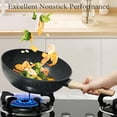 thumbnail image 3 of 17 Pcs Granite Kitchen Nonstick Cookware Set, Frying Pan, Steamer, Spatula, Spoon, Black, 3 of 6