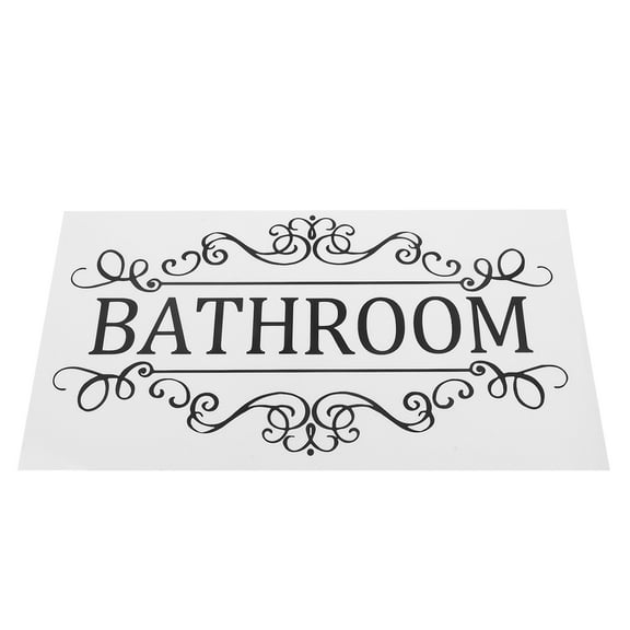 Worgeous Bathroom Wall Sticker Decor Waterproof Removable Door Decal Wall Art Decor For Home Business Restroom Toilet Hotel Office And More