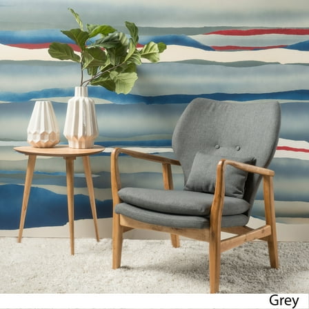 Noble House Haden Wood Frame Club Chair Color, Gray