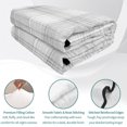 thumbnail image 4 of Quilts Twin Size, Grey Checkered Soft Comforter Bedding Set for Bed, Summer Modern Minimalist Lightweight Quilted Bedspread with Pillow Cover(2 Pieces) for All Season, 68x86 Inch, 4 of 9
