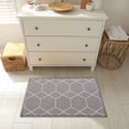 thumbnail image 2 of Kitchen & Bathroom Mat, Hexagon Geometric Design Slip Resistant Backing, Gray, 19.5''X32'', 2 of 5