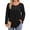 Black, variant on Plus Size Womens Blouses Long Sleeve Floral Tunic Tops Henley Neck Flowy Fall Shirts