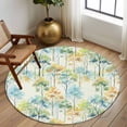 thumbnail image 2 of Round Area Rug 8 Ft, Watercolor Forest Colorful Washable Non-Slip Circle Carpet for Living Room/Bedroom, Abstract Art Modern Trees Collection Low-Profile Large Area Rugs for Indoor, 2 of 8