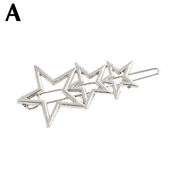 2pcs Y2K Spicy Star Hairpin Sweet Cool Hollow Out Five-pointed Star Heart Woman Fashion Accessories Hair New Hairpin