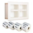 thumbnail image 3 of Boreas Recessed Solid Wood Double Toilet Paper Holder 13.25 X 8.5 - White Enamel, 3 of 5