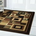 thumbnail image 3 of Home Dynamix Catalina Virginia Contemporary Layered Square Area Rug, Black/Brown, 7'10"x10'2", 3 of 6