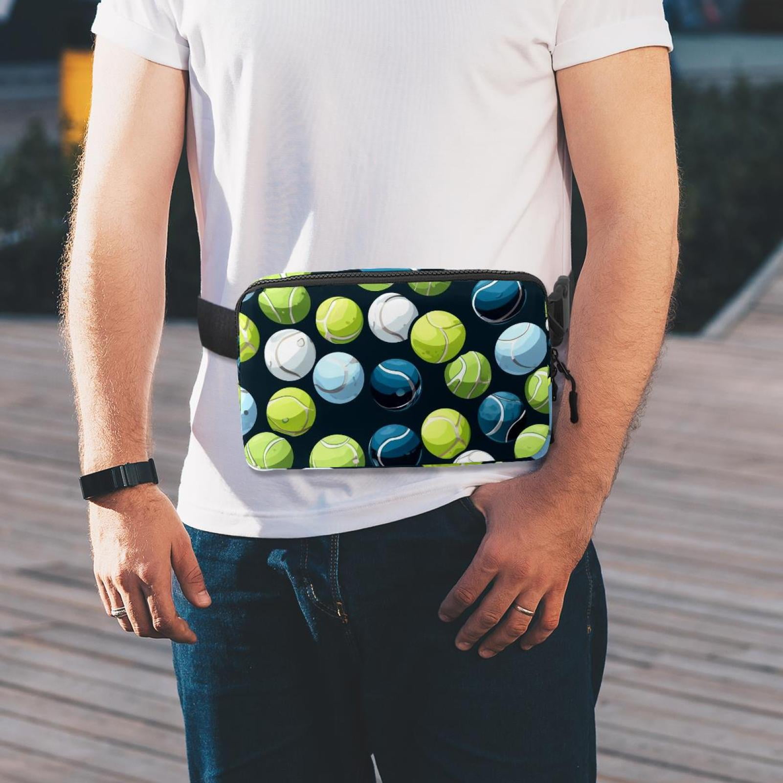 Tennis Running Belt Fanny Packs Waist Packs with Extension Strap Unisex Lightweight Adjustable